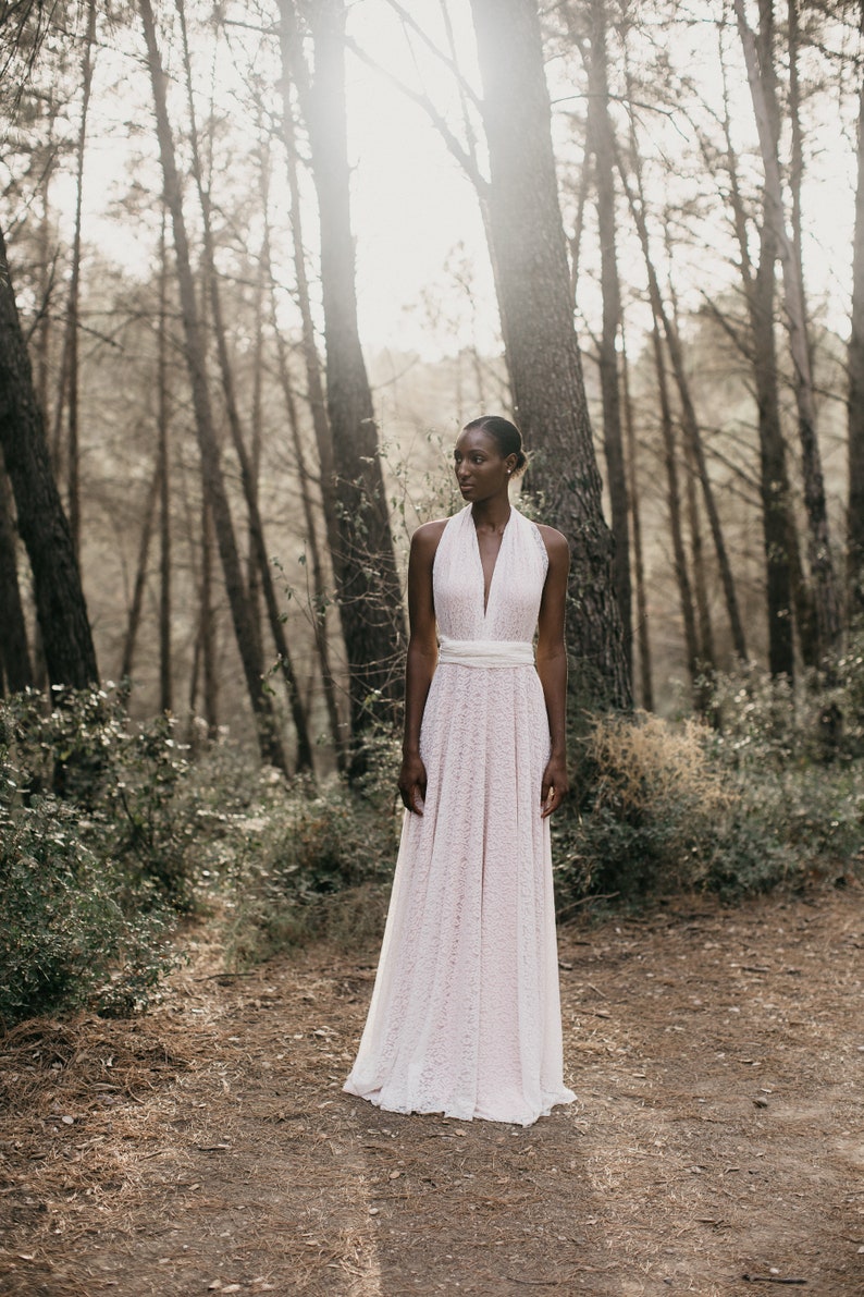 Overdress New Lace Ivory, Infinity Dress, wedding lace Overdress, Bridesmaids Overdress, Ivory Flower Lace Overdress, Romantic Overdress.. image 1