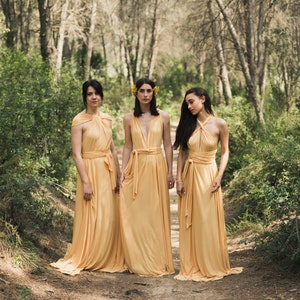 etsy gold bridesmaid dress Champagne Gold Bridesmaid Dress