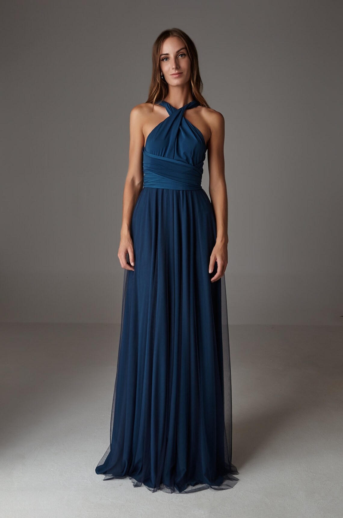 Helena Navy Evening Dress