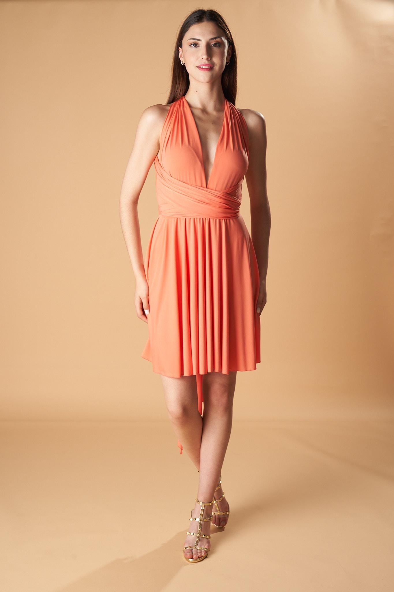 Orange Graduate Dress - Etsy
