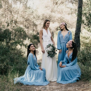 Jeans Infinity Dress: Removable Tulle Skirt, Long Jersey Sleeves