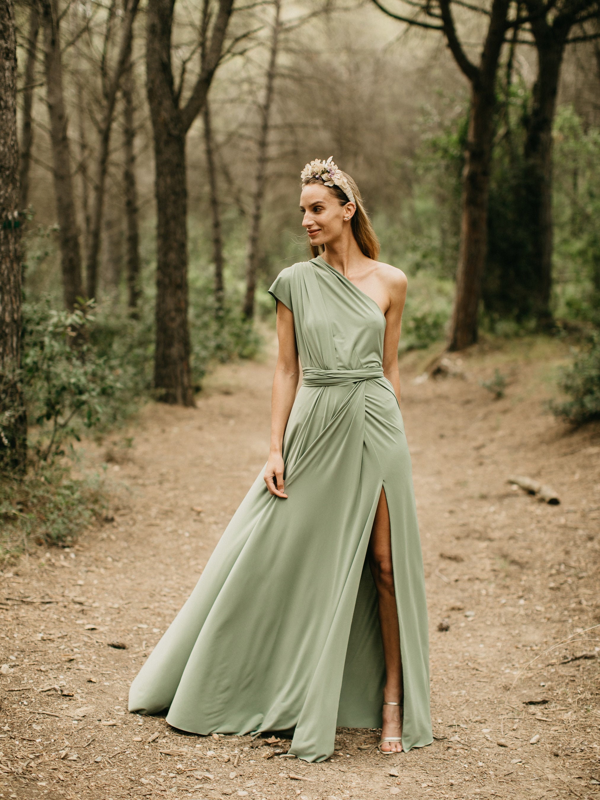 light green dress