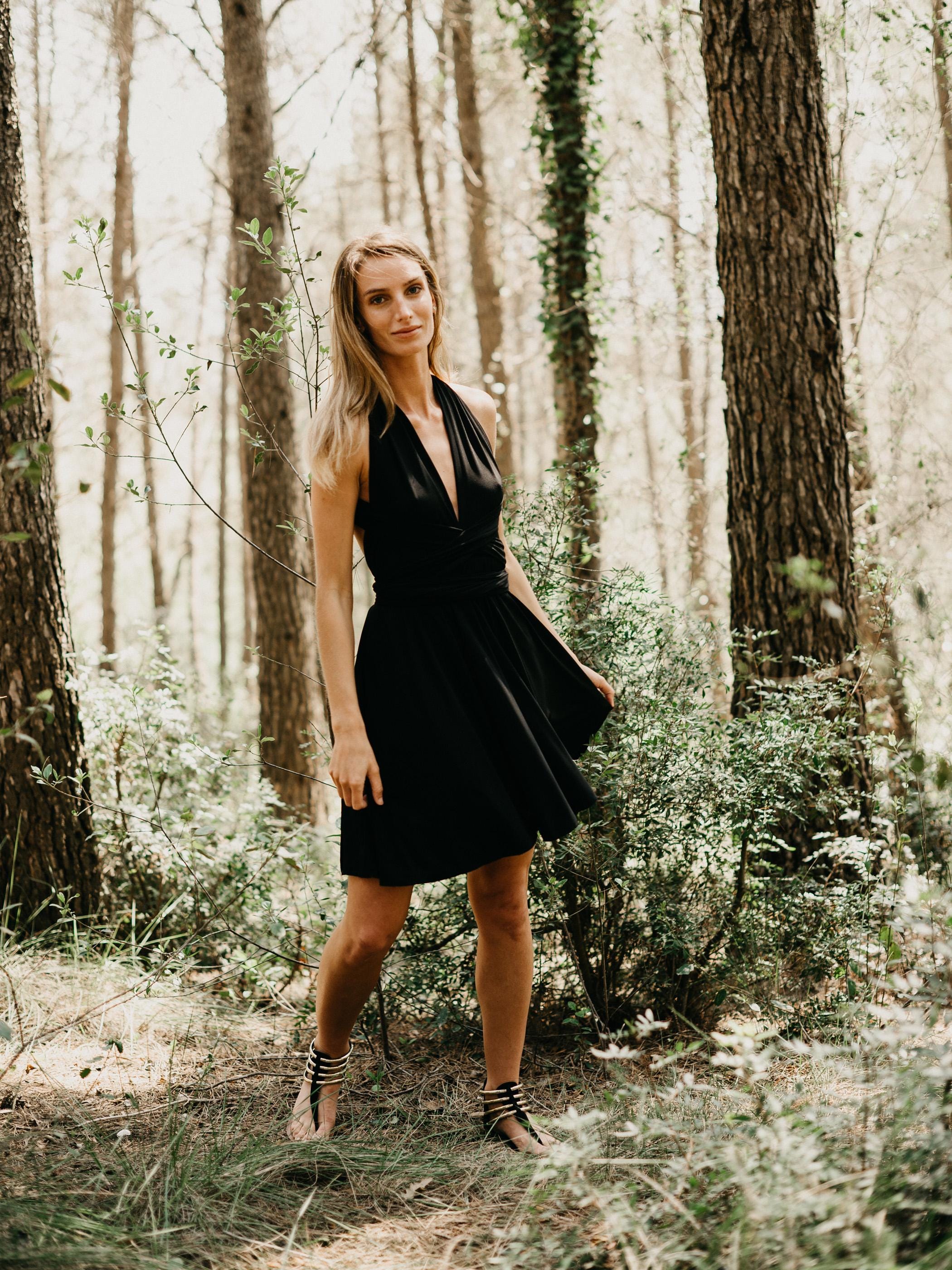 Convertible Mini Dress: Multiway Wrap Bridesmaid Dress (Fits US 4-14)