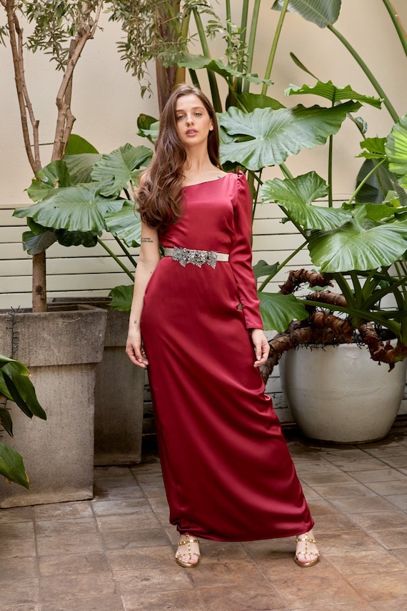 Silver Velvet Jeweled Wedding Dress Belt: Flower Waist Sash