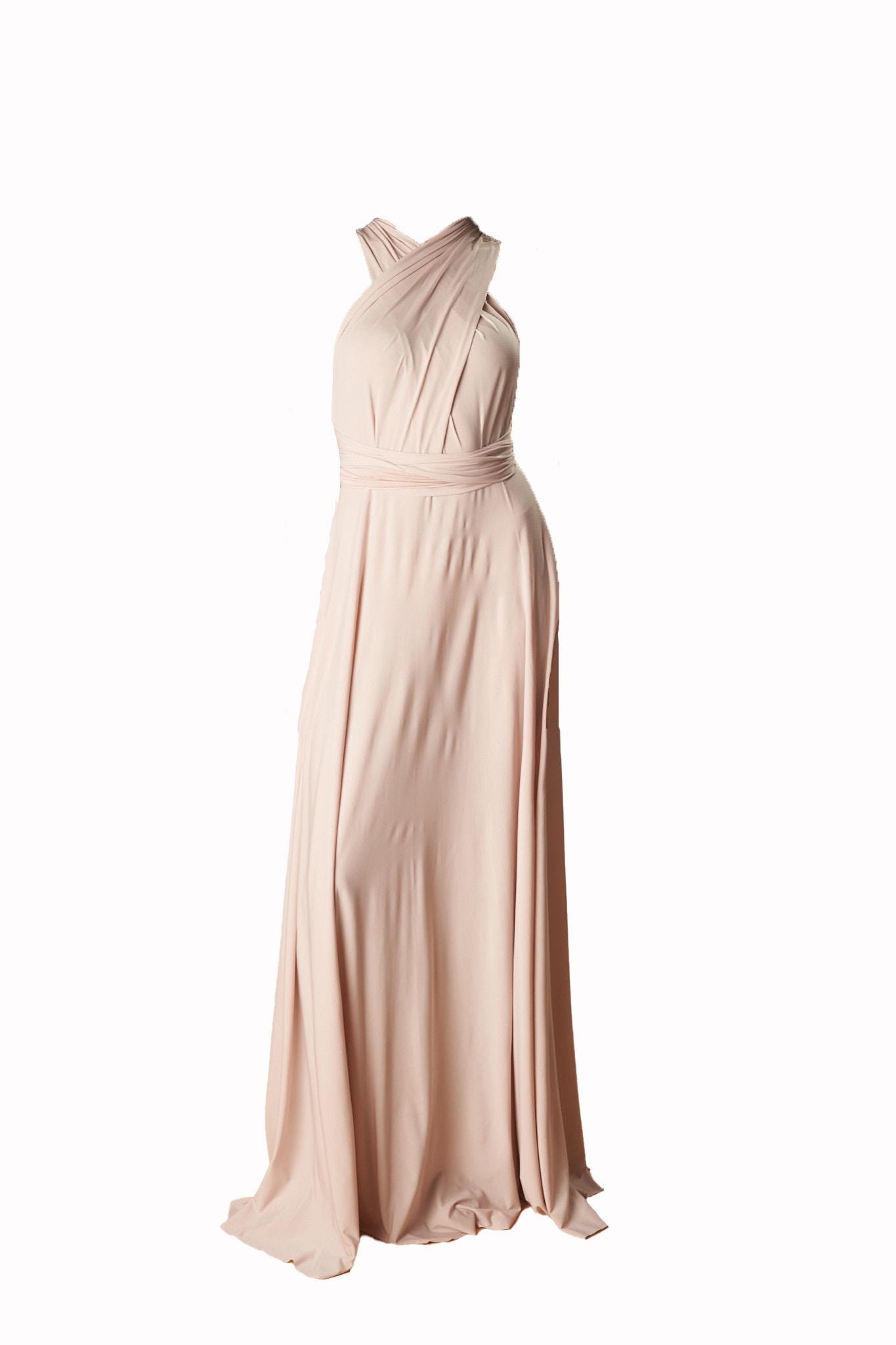 sachin and babi light blue dress Multiway Dress Pastel Color Infinity Dress PINK CHAMPAGNE VELVET Infinity  Dress/ Bridesmaids Dress
