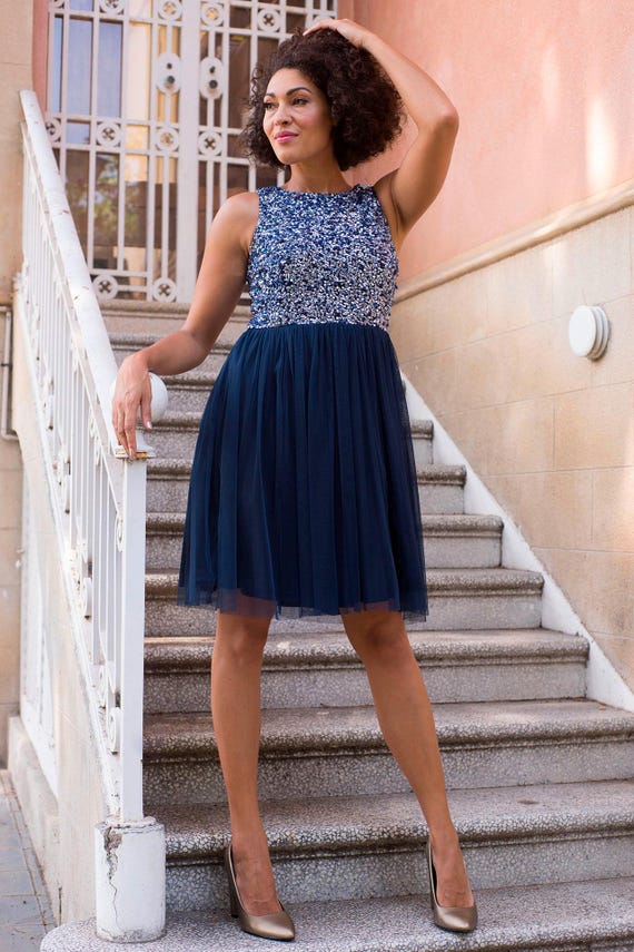 presley mini dress Ava Presley 29161 Mini Dress with Ruffles & Beading – Mydressline