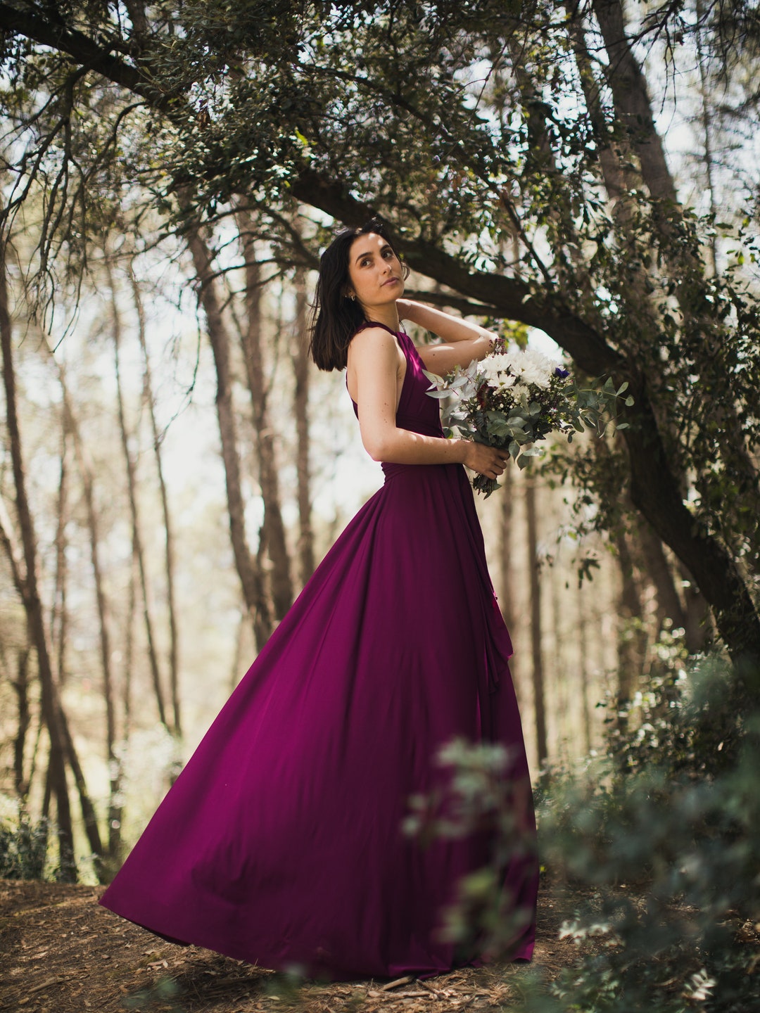Eggplant homecoming dress hotsell