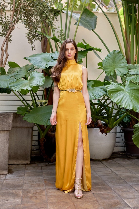 slim fit dress slacks Boden Women's Gold Metallic Shift Dress