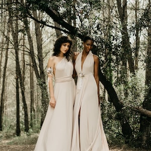 champagne convertible bridesmaid dress Champagne Infinity Dress: Convertible Bridesmaid Gown, Multiway Party Dress