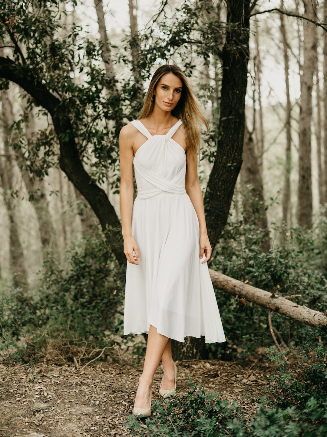 Luanna Midi Dress - Ivory main image 0