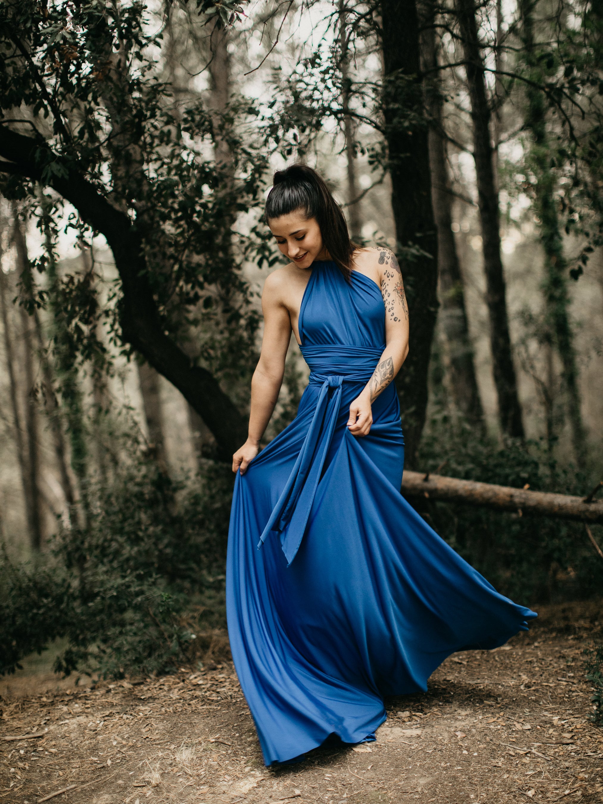 Cobalt Blue Infinity Dress: Convertible Long Bridesmaid Gown - Etsy Cobalt Blue Infinity Dress: Convertible Long Bridesmaid Gown - Etsy