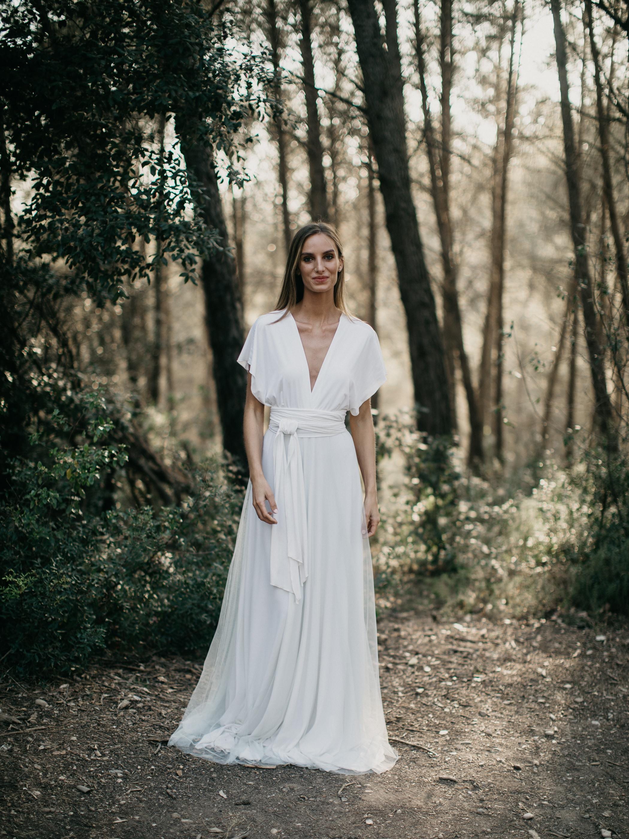 ivory infinity dress Ivory Silk and Chiffon Dress with Cape