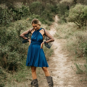 Navy Tulle Top Shrug, Top Bolero in Tulle, Mini Dress Cobalt, Long Sleeve Formal Bolero, Long Sleeve Boho Bolero, Evening Tulle Top Bolero. image 2