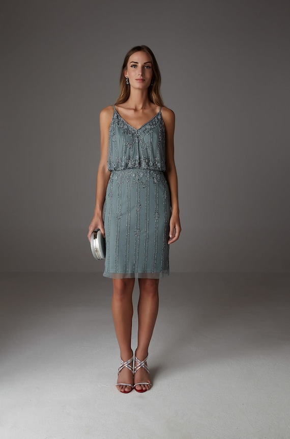 knee length dresses for ladies Power Move Mesh Rhinestone Maxi Dress main image 0