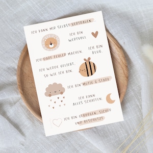 Affirmationskarten Kinder, Affirmationen Kinder, Mutmacher Karten Kinder, Ermutigungskarten Kinder, Geschenkidee Kinder