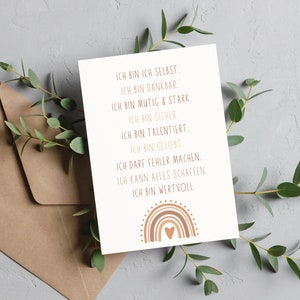 Affirmationskarten Kinder, Affirmationen Kinder, Mutmacher Karten Kinder, Ermutigungskarten Kinder, Geschenkidee Kinder