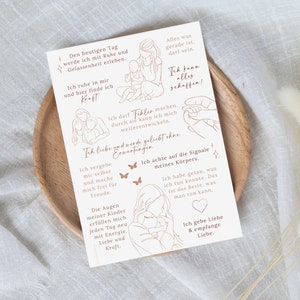 Affirmationskarte für Mamas, positive Affirmationen Postkarte Mama, Geschenkidee Mama Geburt
