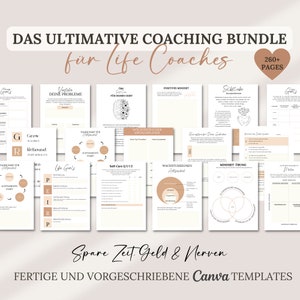 Life Coaching Workbook German, Canva templates German with Canva instructions, personality development