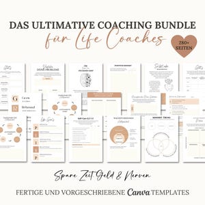 Canva templates german, life coaching workbook german, personal development