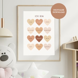 Poster per la decorazione della stanza dei bambini poster di affermazione digitale per bambini affermazioni idea regalo per bambini iscrizione per bambini all'asilo giornata dei bambini