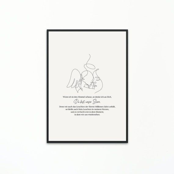 Memory Star Child / Star Baby Poster You Are Our Star Etsy