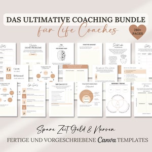 Canva Vorlagen deutsch, Life Coaching Workbook deutsch, Persönlichkeitsentwicklung