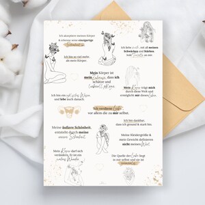 Selbstliebe Affirmationskarte, Achtsamkeitskarte, positive Affirmationen Postkarte, Geschenkidee Freundin Mama