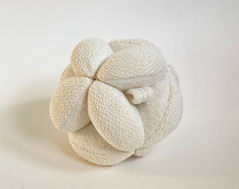 Organic Cotton and Wool Montessori Puzzle Ball - Undyed