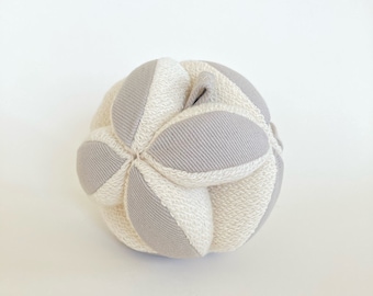 Organic Cotton and Wool Montessori Puzzle Ball - Hand Dyed with Blueberries