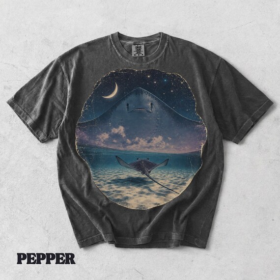 Vintage Stingray Celestial Moon T-Shirt – Retro 90s Graphic Tee, Comfort Colors Cotton