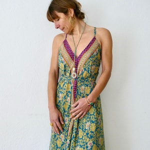BACKLESS DRESS, Boho Summer Dress, Long SILK Dress, Ibiza Beach Summer Tunic Maxi Wear & Vestido Verano Open Back Dress For Womens