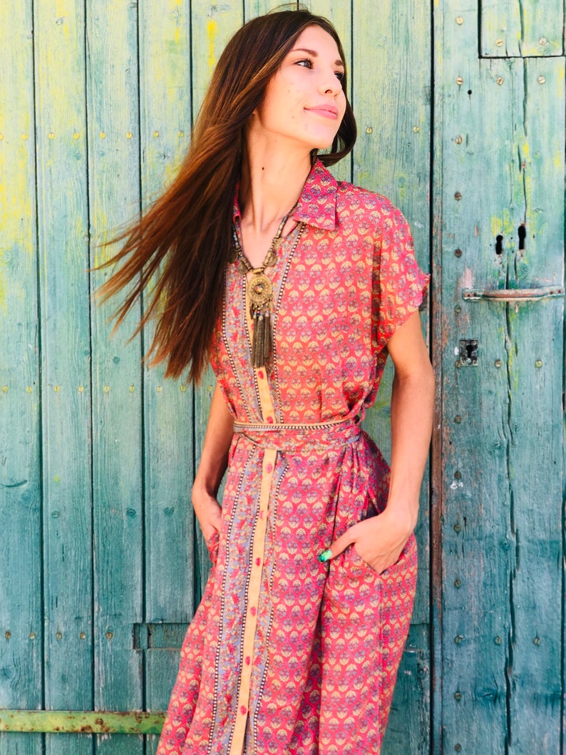 Silk Kaftan Caftan Indian Silk Boho Style Ibiza Dress - Etsy