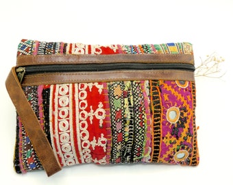 hand make up bag with rajasthani  exclusive embroidery