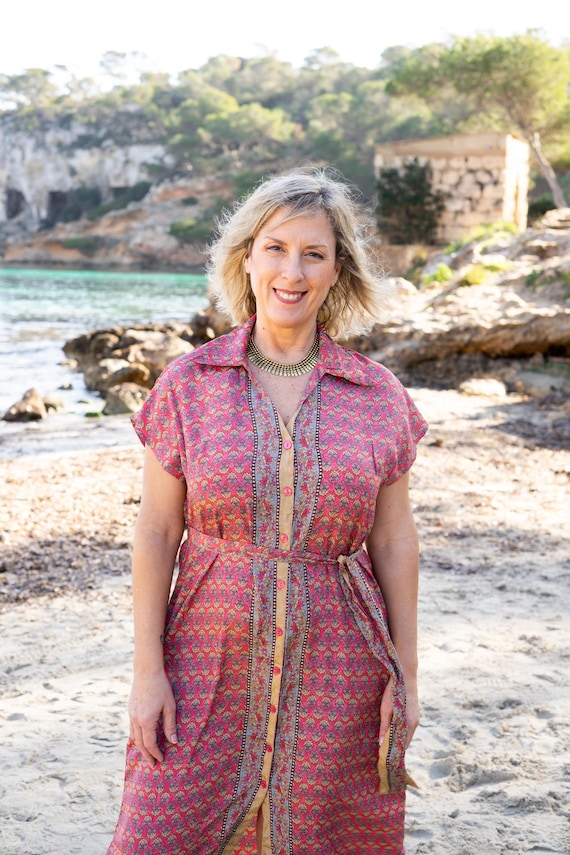 BUTTON FRONT DRESS, Long Shirt Silk Dress, Summer Tunic, Aesthetic Boho Style, Ibiza Tunic Summer Dress for Women, Chic Casual Dress - Etsy BUTTON FRONT DRESS, Long Shirt Silk Dress, Summer Tunic, Aesthetic Boho Style, Ibiza Tunic Summer Dress for Women, Chic Casual Dress - Etsy