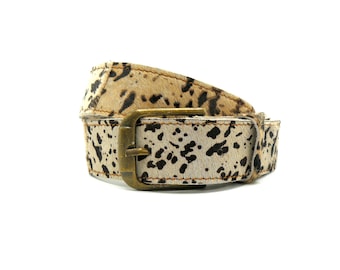 leather belt in animal print