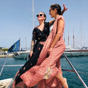 wrap silk dress, maxi dress, Indian silk, boho style, ibiza dress, long dress