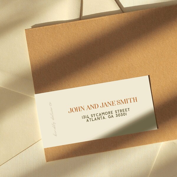 Address Label Template Etsy