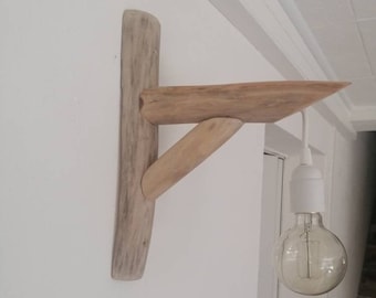 Luz de pared de madera, luz de pared de madera, lámpara de madera a la deriva, luz de pared de madera a la deriva, montaje en pared, luz de pared, iluminación rústica