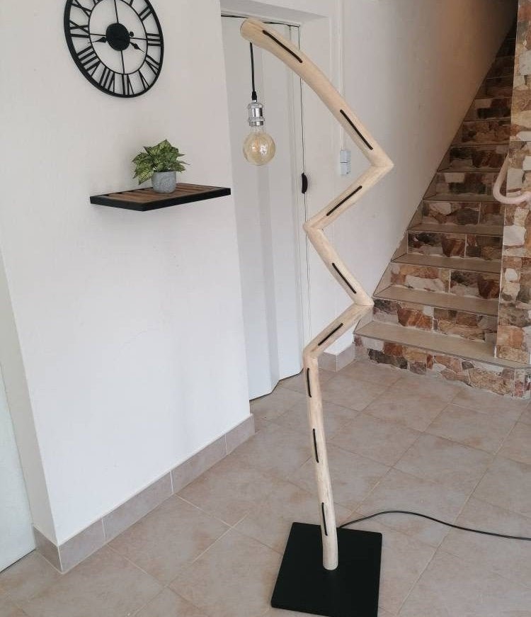 lampadaire Zigzag Bois