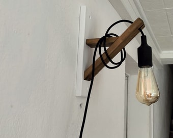 Wooden wall lamp, wooden wall lamp, wall mounting, wall lamp, handcrafted