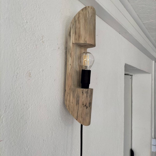 Wooden sconce, wood wall sconce, driftwood lamp, driftwood sconce, wall mount, sconce, rustic lighting
