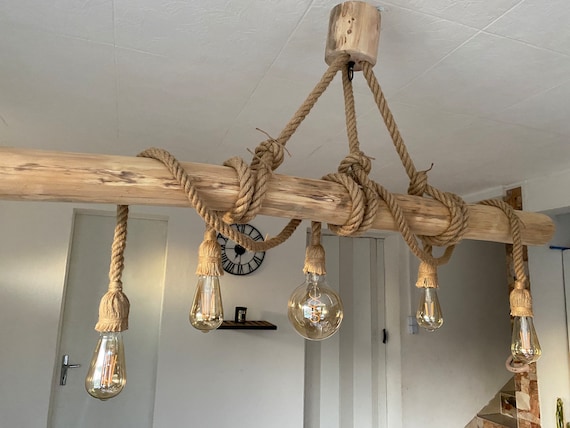 Lustre Nature en bois flotté, suspension luminaire en bois flotté ,lampe  suspendue contemporaine, lampe de plafond, éclairage de pendentif - Etsy  France