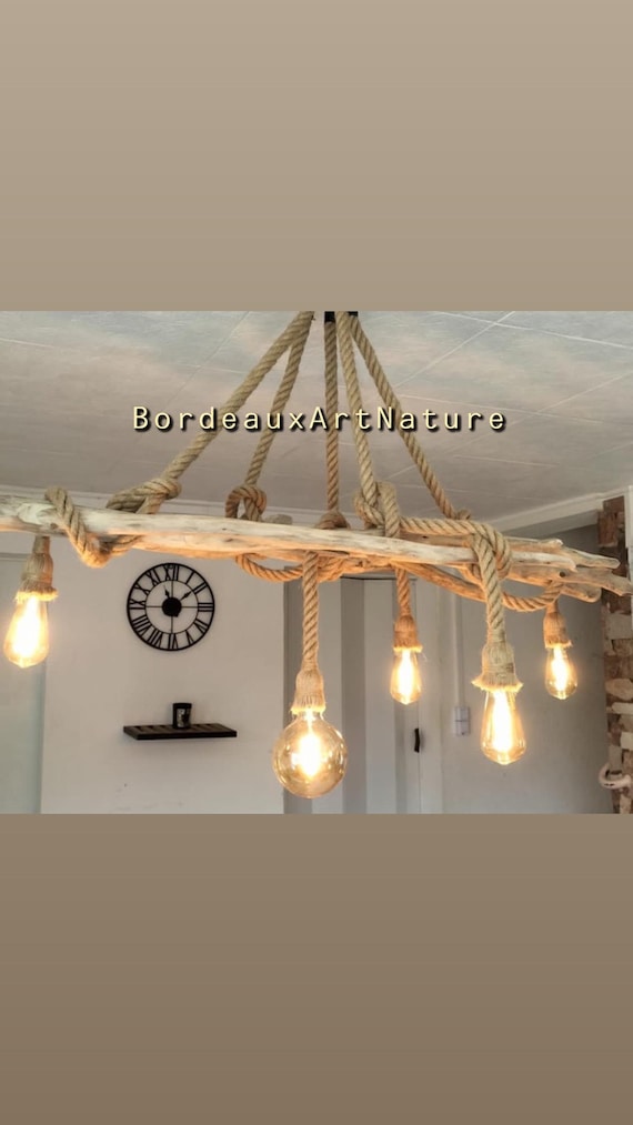 Nature-inspired Driftwood Chandelier, Driftwood Pendant Light
