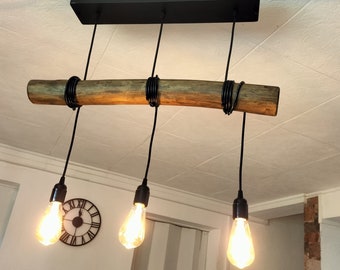 Lustre Plafonnier Fer Forgé Or - 3 Lumières - Motif Fleur Bourgeons - Artisanal Italien