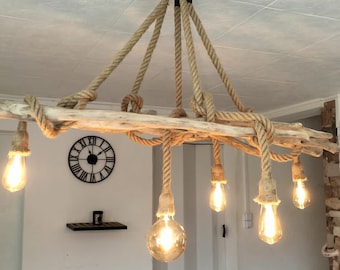 Lampadario in legno naturale, lampada a sospensione in legno, lampada a sospensione contemporanea, lampada da soffitto, illuminazione a sospensione