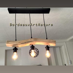 Kroonluchter met drijfhoutmotief, hanglamp met drijfhoutmotief, moderne hanglamp, plafondlamp, pendelverlichting