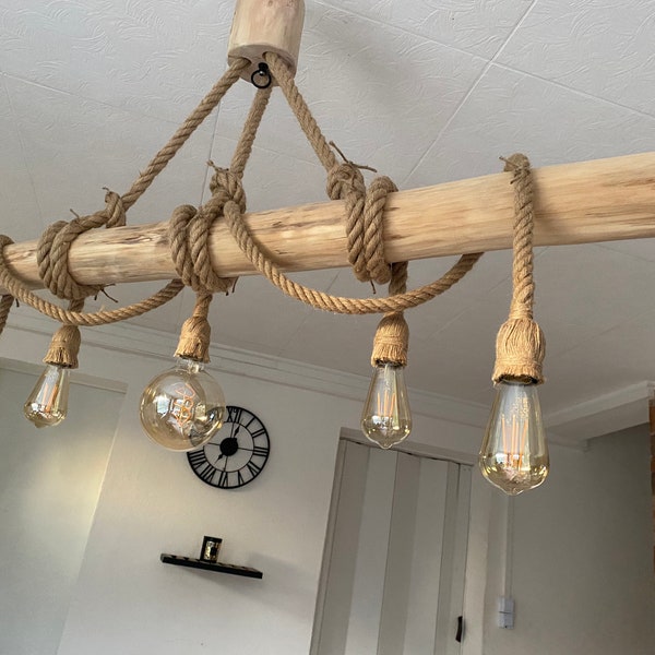 Nature driftwood chandelier, driftwood pendant light, contemporary hanging lamp, ceiling lamp, pendant lighting