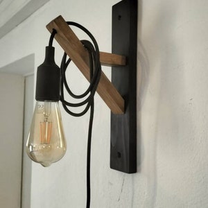 Wooden wall lamp, wooden wall lamp, wall mounting, wall lamp, handcrafted