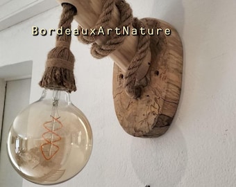 Wooden wall sconce, wooden wall light, driftwood lamp, driftwood wall sconce, wall mount, wall light, rustic lighting