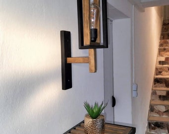 Wooden wall light, wooden wall sconce, wall mount, wall sconce, handcrafted